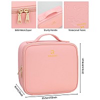 Relavel Travel Makeup Train Case Makeup Cosmetic Case Organizer Portable Artist Storage Bag With Adjustable Dividers For Cosmeti