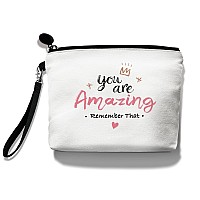 Hglian Inspirational Gifts For Womenyou Are Amazing Travel Makeup Bag For Teachernursebff Bestiesisterchristmas Graduation