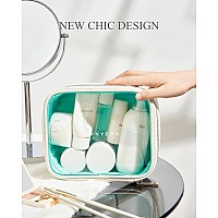 Rownyeon Clear Makeup Bag Travel Toiletry Bag Makeup Organizer Bag Small Cosmetic Bagswhite