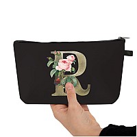 Deanfun Makeup Bag Bride Bridesmaid Az Make Up Bag Small Personalized Initial Letter 3D Printings Waterproof Cosmetic Bags Fo