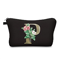 Deanfun Makeup Bag Bride Bridesmaid Az Make Up Bag Small Personalized Initial Letter 3D Printings Waterproof Cosmetic Bags Fo