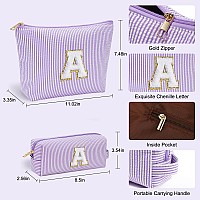 Yoolife Bridesmaid Gifts For Women Cute Purple Makeup Bag For Women Friends Make Up Cosmetic Travel Toiletry Bag For Bride M