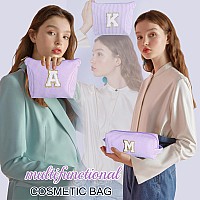 Yoolife Makeup Travel Bag Makeup Pouch Initial Travel Makeup Bag Cosmetic Bag Valentines Day Gift Wedding Gifts Cute Bridesma