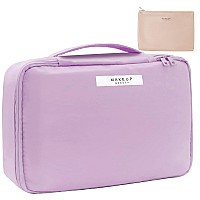 Queboom Travel Makeup Bag Cosmetic Bag Makeup Bag Toiletry Bag For Women And Men Purple