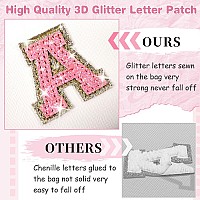 Small Initial Patch Makeup Bag Personalized Gifts Make Up Bag White Cute Pu Leather Glitter Letter Cosmetic Bag With Zipper Tren