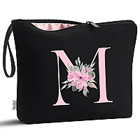 Vavabox Az Personalized Makeup Bagbirthday Gifts For Women Momgifts For Best Friendbride Bridesmaid Cosmetic Bag M Black