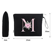 Vavabox Az Personalized Makeup Bagbirthday Gifts For Women Momgifts For Best Friendbride Bridesmaid Cosmetic Bag M Black