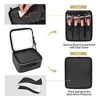 Relavel Makeup Bag With Led Mirror Travel Make Up Bag Cosmetic Organizer Case With Makeup Mirror For Women Rechargeable Vanity