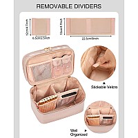 Travel Makeup Bag Organizer Large Make Up Bag For Women Double Layer Cosmetic Bag With Removable Dividers Portable Makeup Cas