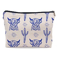 Lacosu Western Makeup Bag Western Gifts For Women Cow Makeup Bag Cowgirl Stuff Western Stuff For Women Western Gifts Cowgirl Gif