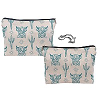 Lacosu Western Makeup Bag Western Gifts For Women Cow Makeup Bag Cowgirl Stuff Western Stuff For Women Western Gifts Cowgirl Gif