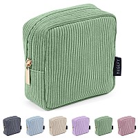 Magefy Small Makeup Bag Mini Cosmetics Bag Makeup Bag For Purse Corduroy Cute Cosmetic Pouch For Women With Slipin Pockets Gre