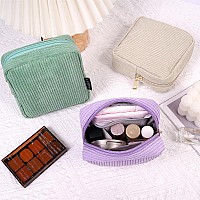 Magefy Small Makeup Bag Mini Cosmetics Bag Makeup Bag For Purse Corduroy Cute Cosmetic Pouch For Women With Slipin Pockets Pur