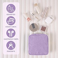 Magefy Small Makeup Bag Mini Cosmetics Bag Makeup Bag For Purse Corduroy Cute Cosmetic Pouch For Women With Slipin Pockets Pur