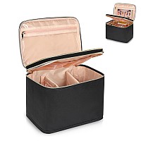 Relavel Foldable Makeup Bag Large Travel Makeup Bag With Compartments Portable Cosmetic Bag Organizer For Women Roomy Make Up