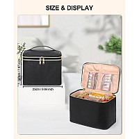 Relavel Foldable Makeup Bag Large Travel Makeup Bag With Compartments Portable Cosmetic Bag Organizer For Women Roomy Make Up