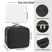 Monstina Makeup Bag With Led Mirrormakeup Case With Lighted Mirror Professional Makeup Artist Organizer Travel Bag With Adjusta