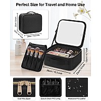 Chomeiu Makeup Bag With Led Mirror Travel Makeup Case For Women And Makeup Artists Cosmetic Organizer Large Make Up Bags With L