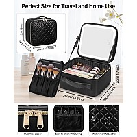 Chomeiu Makeup Bag With Led Mirror Travel Makeup Case For Women And Makeup Artists Cosmetic Organizer Large Make Up Bags With L