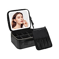 Chomeiu Makeup Bag With Led Mirror Travel Makeup Case For Women And Makeup Artists Cosmetic Organizer Large Make Up Bags With L