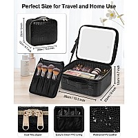 Chomeiu Makeup Bag With Led Mirror Travel Makeup Case For Women And Makeup Artists Cosmetic Organizer Large Make Up Bags With L