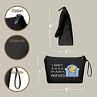 Seamoon Potato Gifts Friend Gifts For Women Small Gifts For Women Black Makeup Bag Encouragement Gifts For Women Funny Gift