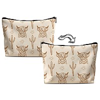 Lacosu Western Makeup Bag Western Gifts For Women Cow Makeup Bag Cowgirl Stuff Western Stuff For Women Western Gifts Cowgirl Gif