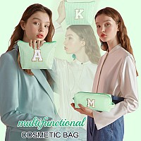 Yoolife Initial Makeup Bag For Women Teen Girl Gifts Trendy Stuff Monogram Cute Makeup Bags Make Up Case For Women Her Best Fr