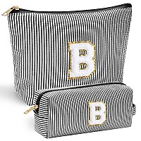 Yoolife Initial Makeup Bag Travel Toiletry Bag Personalized Gifts For Women Girls Monogrammed Gifts For Women Cute Stuff For