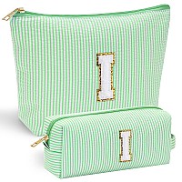 Yoolife Initial Makeup Bag For Women Teen Girl Gifts Trendy Stuff Monogram Cute Makeup Bags Make Up Case For Women Her Best Fr