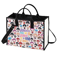 Levlo Korean Group Army Cosmetic Make Up Bag Kpop Army Members Fans Gift Army Members Name Makeup Zipper Pouch Bag For Women A