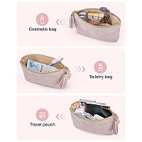 Bagsmart Small Cosmetic Bag Elegant Roomy Makeup Bagslipstick Pouchzipper Pouchgreat Gifts For Womentravel Waterproof Toile