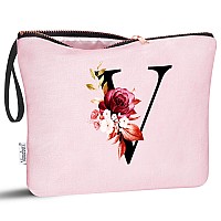 Vavabox Az Personalized Makeup Bagbirthday Gifts For Women Momgifts For Best Friendbride Bridesmaid Cosmetic Bag V Pink