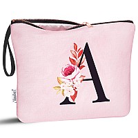 Vavabox Az Personalized Makeup Bag Birthday Gifts For Women Mom Gifts For Best Friend Bride Bridesmaid Cosmetic Bag A Pink