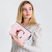 Vavabox Az Personalized Makeup Bagbirthday Gifts For Women Momgifts For Best Friendbride Bridesmaid Cosmetic Bag C Pink