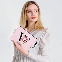 Vavabox Az Personalized Makeup Bagbirthday Gifts For Women Momgifts For Best Friendbride Bridesmaid Cosmetic Bag W Pink