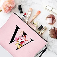 Vavabox Az Personalized Makeup Bagbirthday Gifts For Women Momgifts For Best Friendbride Bridesmaid Cosmetic Bag W Pink