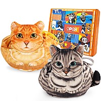 Openhahaha Drawstring Makeup Bag Cat Makeup Bag Travel Makeup Organizer Cosmetic Pouch Bag Cat Gift For Women Lay Flat Make