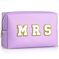 Topeast Makeup Bag Personalized Gifts Travel Cosmetic Bag Toiletry Bag Birthday Gifts For Mom Sister Friend Pu Leather Waterp