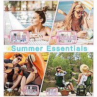 Coshaysoo Clear Pink Sun Spf Makeup Bag Sunscreen Cosmetic Toiletry Travel Accessories Summer Essentials Birthday Graduation App