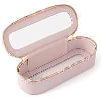 Aveniee Slim Clear Makeup Brush Bag Small Cosmetic Brush Holder Mini Toiletry Bag Travel Case For Women Thin Make Up Bags Wit