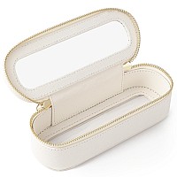 Aveniee Slim Clear Makeup Brush Bag Small Cosmetic Brush Holder Mini Toiletry Bag Travel Case For Women Thin Make Up Bags Wit