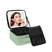 Chomeiu Makeup Bag With Led Mirror Travel Makeup Case For Women And Makeup Artists Cosmetic Organizer Large Make Up Bags With L