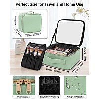 Chomeiu Makeup Bag With Led Mirror Travel Makeup Case For Women And Makeup Artists Cosmetic Organizer Large Make Up Bags With L