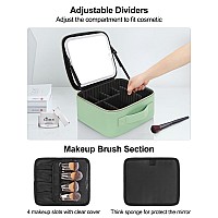 Chomeiu Makeup Bag With Led Mirror Travel Makeup Case For Women And Makeup Artists Cosmetic Organizer Large Make Up Bags With L