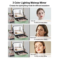 Chomeiu Makeup Bag With Led Mirror Travel Makeup Case For Women And Makeup Artists Cosmetic Organizer Large Make Up Bags With L