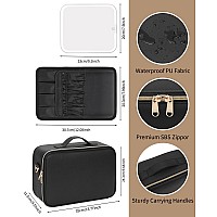 Monstina Makeup Bag With Led Mirrorlighted Make Up Travel Case Cosmetic Bag Professional Cosmetic Artist Organizer With Led Lig