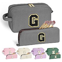 Yoolife Teen Girl Gifts Trendy Stuff Monogram Travel Makeup Bag With Brush Pouch Cosmetic Bags For Women Mini Makeup Bag Cute