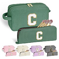 Yoolife Bridesmaid Proposal Gifts Letter Green Travel Makeup Bag Cosmetic Bag Make Up Bag Preppy Stuff Teen Girl Gifts Trendy