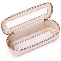 Pinkmik Clear Makeup Brush Bag Slim Clear Makeup Bag Transparent Travel Cosmetic Case Small Beatuy Makeup Organizer Bag With Zip